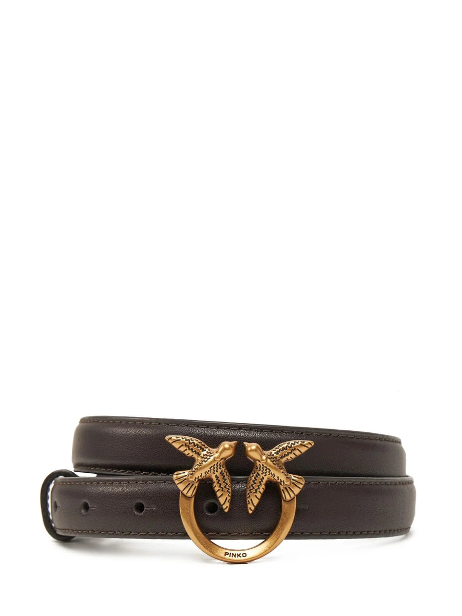 Pinko cintura Love Berry h2 in pelle nero oro 100143-A0F1 M12Q PINKO 