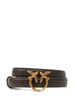Pinko cintura Love Berry h2 in pelle nero oro