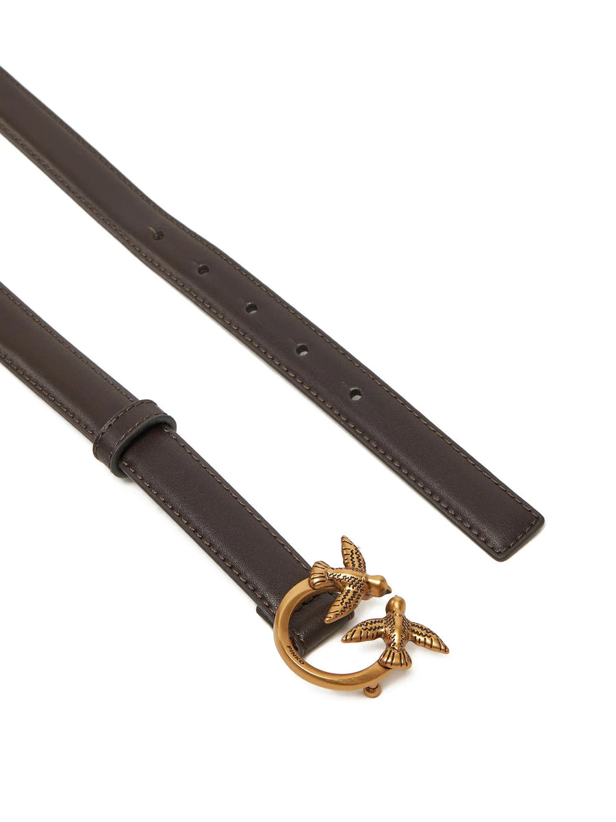 Pinko cintura Love Berry h2 in pelle nero oro 100143-A0F1 M12Q PINKO 