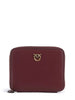 Pinko portafogli in pelle Taylor con zip bordeaux oro
