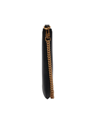 Pinko pochette Flat Classic in pelle con tracolla nero oro 100455-A0F1 Z99Q PINKO 