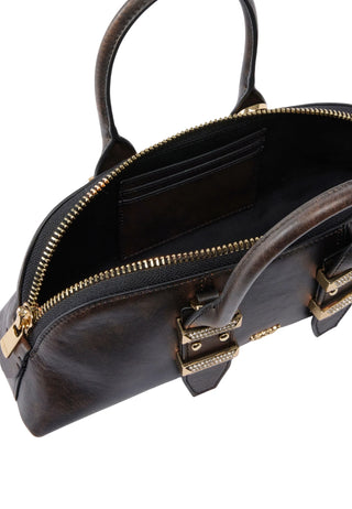 Pinko borsa a mano Bowling Bag Horizontal Cloud in pelle marrone 105334-A3LO L64Y PINKO