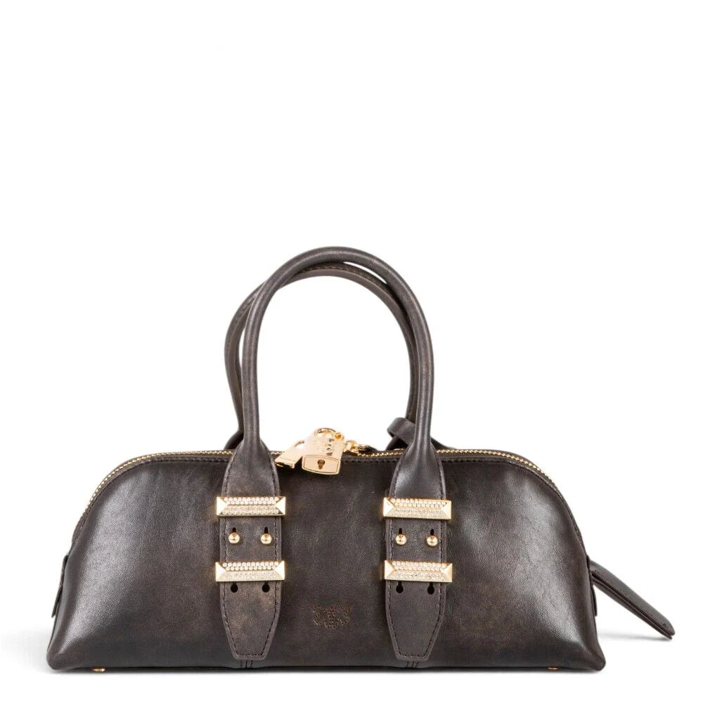 Pinko borsa a mano Bowling Bag Horizontal Big Cloud marrone
