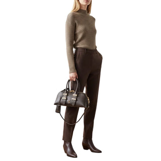 Pinko borsa a mano Bowling Bag Horizontal Big Cloud marrone 106169-A3LO L64Y PINKO