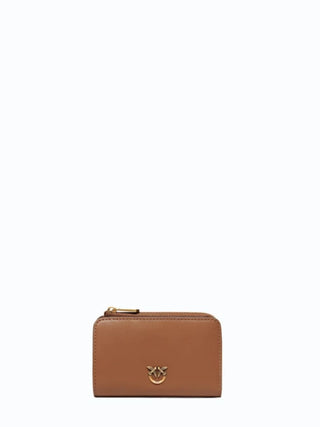 Pinko portafogli mini Wallet in pelle cuoio oro 106206-A0F1 M37Q PINKO 