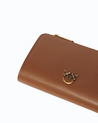 Pinko portafogli mini Wallet in pelle cuoio oro 106206-A0F1 M37Q PINKO
