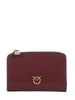 Pinko portafogli mini Wallet in pelle bordeaux oro