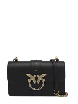 Pinko borsa Love Bag One Mini New Buckle nero oro