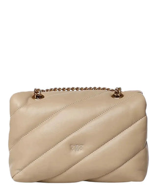 Pinko borsa Love Bag Classic Puff in pelle beige oro 107616-A0F2 C50Q PINKO 