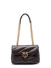 Pinko borsa Love Bag Classic Puff in pelle marrone oro
