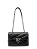 Pinko borsa Love Bag Classic Puff in pelle nero argento