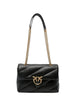 Pinko borsa Love Bag Classic Puff in pelle nero oro