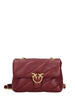 Pinko borsa Love Bag Puff Mini in pelle bordeaux oro