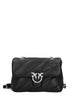 Pinko borsa a spalla Love Bag Puff Mini in pelle nero argento