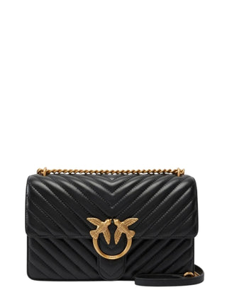 Pinko borsa Love Bag One Classic in pelle trapuntata chevron nero oro 107619-A0GK Z99Q PINKO 