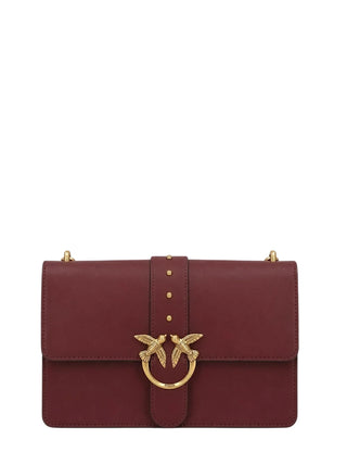 Pinko borsa Love Bag One Classic in seta bordeaux oro 107621-A0F1 WW5Q PINKO 