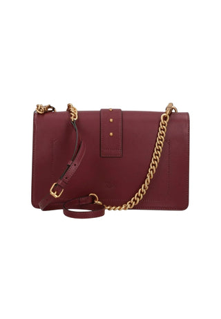 Pinko borsa Love Bag One Classic in seta bordeaux oro 107621-A0F1 WW5Q PINKO 