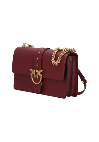 Pinko borsa Love Bag One Classic in seta bordeaux oro 107621-A0F1 WW5Q PINKO 
