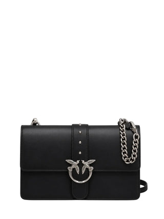 Pinko borsa Love Bag One Classic in seta nero argento 107621-A0F1 Z99O PINKO 