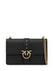 Pinko borsa Love Bag One Classic in seta nero oro