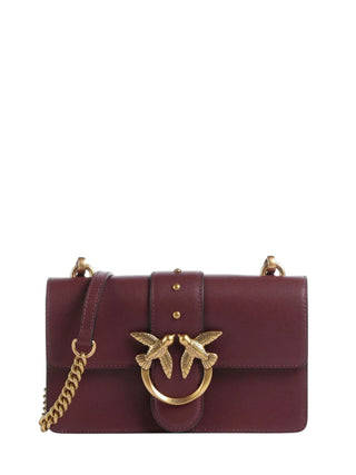 Pinko borsa Love Bag One Mini in pelle bordeaux oro 107622-A0F1 WW5Q PINKO 