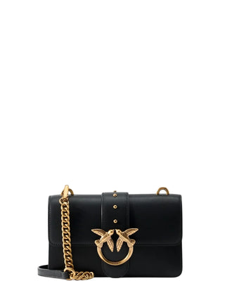 Pinko borsa Love Bag One Mini in pelle nero oro 107622-A0F1 Z99Q PINKO 