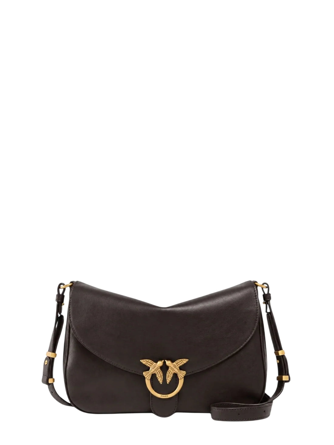 Pinko borsa Love Satchel Classic Cloud in pelle marrone