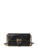 Pinko borsa Love Bag One Slouchy in pelle con borchie nero oro
