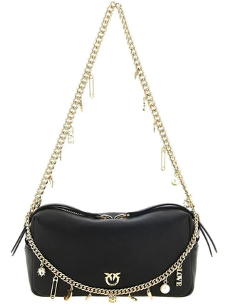 Pinko borsa Bauletto Mini Chain Charms nero oro 107693-A0F2 Z99Y PINKO 
