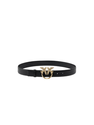 Pinko cintura donna Love Berry h3 in pelle con strass nero oro 107758-A0F1 Z99Y PINKO 