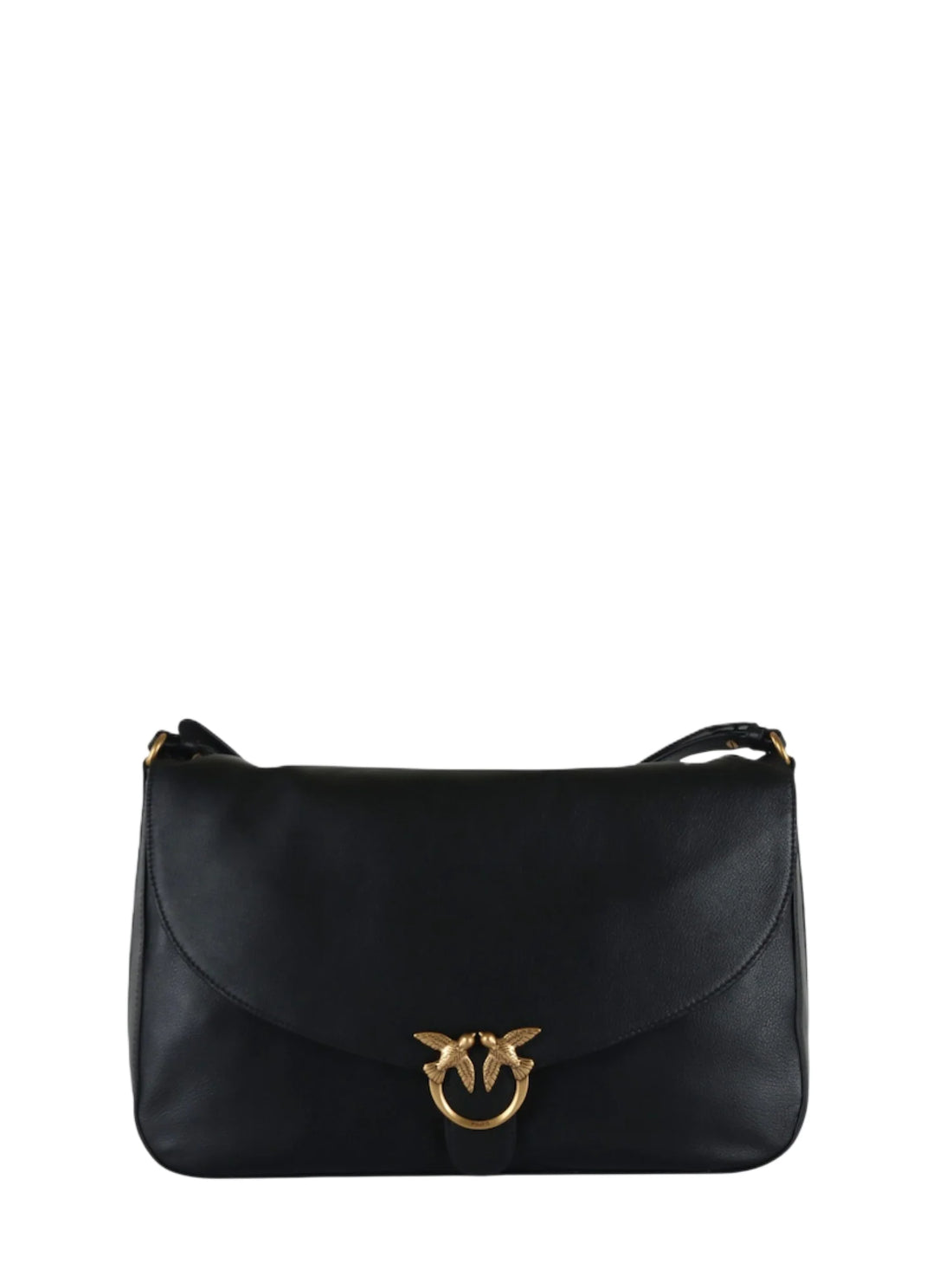 Pinko borsa Love Bag Satchel Big in pelle nero oro