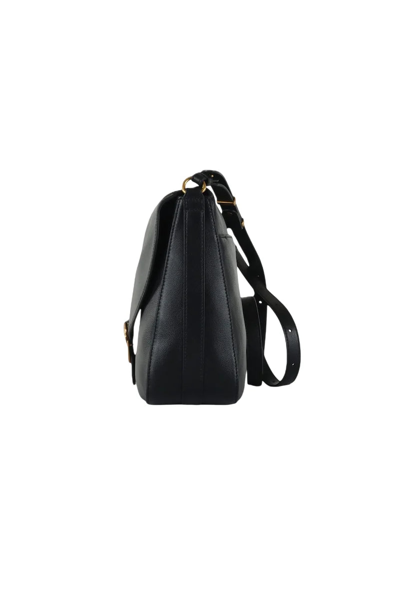 Pinko borsa Love Bag Satchel Big in pelle nero oro