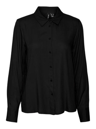 VERO MODA Camicia in viscosa Nero