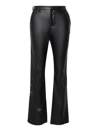 Vero Moda pantaloni in ecopelle nero