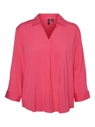 Vero Moda camicia con manica 3/4 in viscosa stretch fucsia