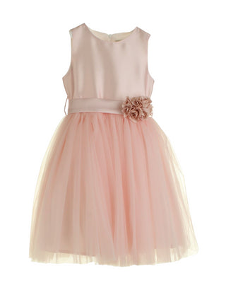 BELLA BRILLI Abito in mikado con gonna in tulle Rosa