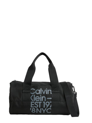 Calvin Klein borsone in tessuto riciclato con stampa logo nero