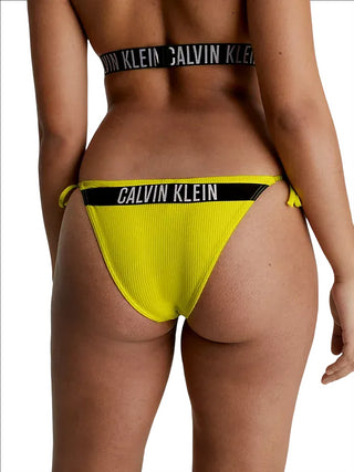 Calvin Klein beachwear slip bikini a costine giallo