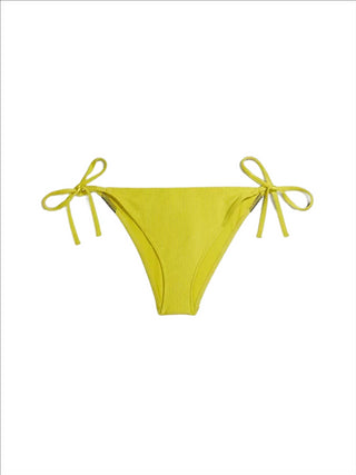 Calvin Klein beachwear slip bikini a costine giallo