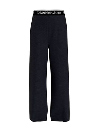 CALVIN KLEIN JEANS Pantaloni a gamba larga Nero