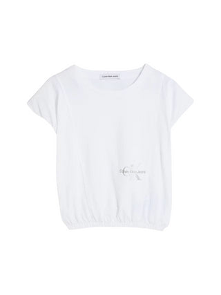 Calvin Klein Jeans T-shirt a manica corta con stampa logo bianco