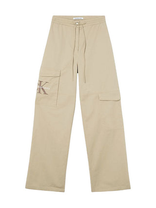 CALVIN KLEIN JEANS Pantaloni cargo in twill di cotone Beige