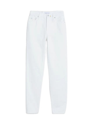 CALVIN KLEIN JEANS Jeans Mom fit a vita alta Lavaggio Bianco