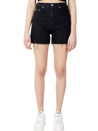 CALVIN KLEIN JEANS Short in denim mom fit Lavaggio Nero