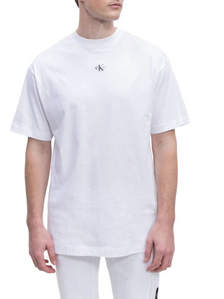 CALVIN KLEIN JEANS T-shirt a manica corta con micro logo Bianco