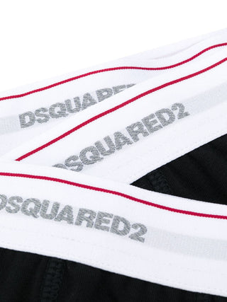 DSQUARED2 Set di 3 boxer con logo Nero