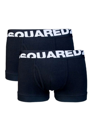 DSQUARED2 Set di 2 boxer underwear con logo Nero