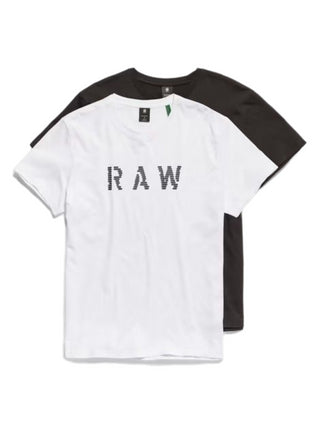 G-Star Raw 2 Tshirt a maniche corte in cotone Bianco nero