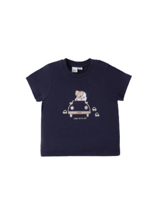 iDo T-shirt a maniche corte in cotone blu