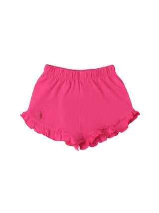 iDo shorts con volants fucsia